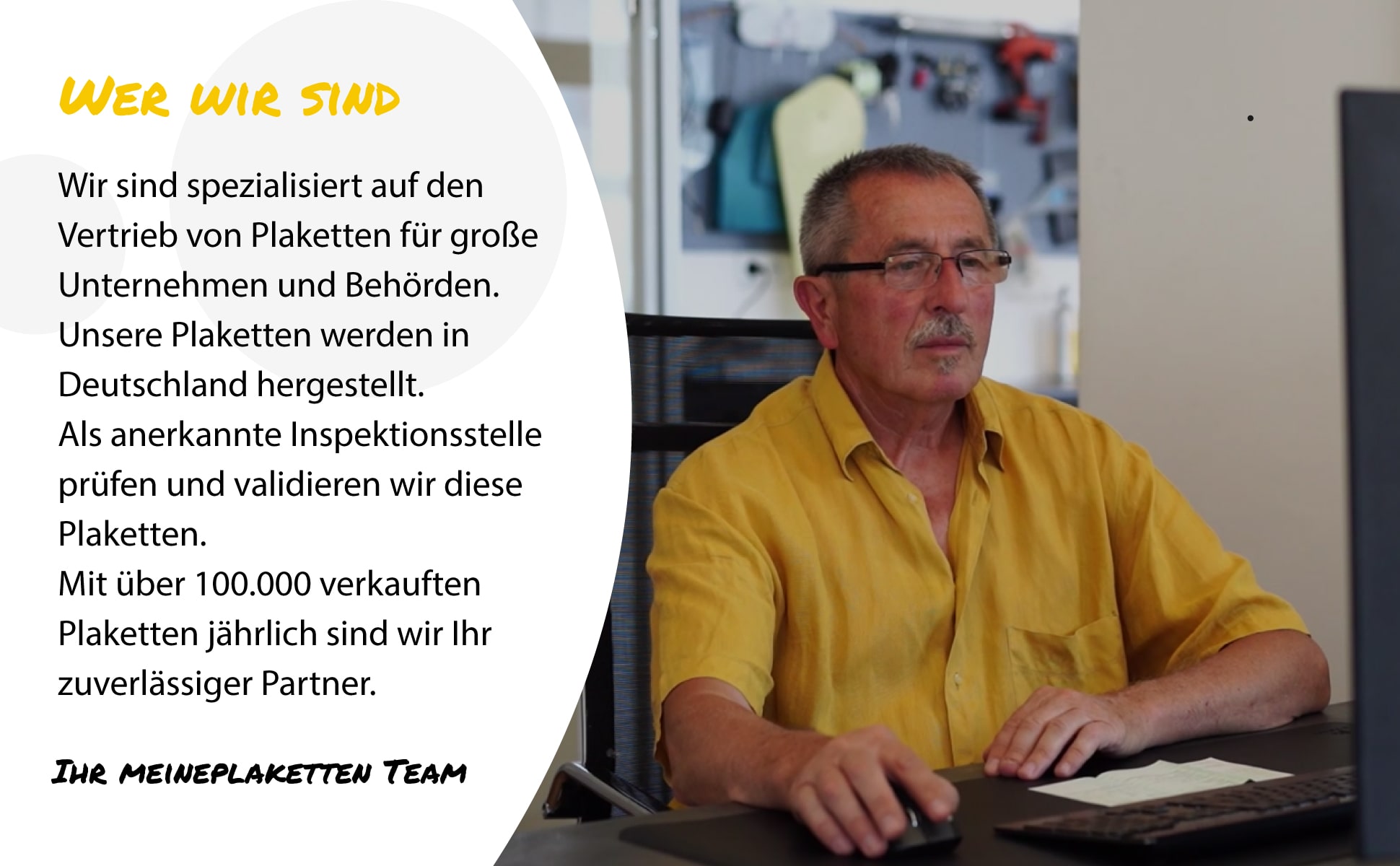 Wer wir sind – MeinePlaketten Team