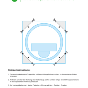 Druckführungsschablone